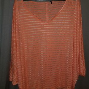 Lane Bryant Coral Crop Top
